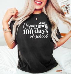 Happy 100 Days of School Shirt, 100th Day of School Shirt, Teacher Crewneck, School Shirt, 100th Days of School Celebrat