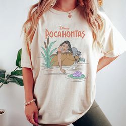 Cute Disney Pocahontas Meeko Afternoon Dreaming Shirt, WDW Magic Kingdom Holiday Unisex T-shirt Family Birthday Gift