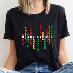 Black History Month Shirt, Black Lives Matter, Black History Names Shirt, BLM, Civil Rights Shirt, Human Rights Shirt