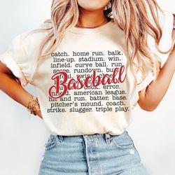 Baseball Shirt, Baseball Typography Word Shirt, Baseball Lover Gift, Baseball Shirt, Baseball Season Shirt, Baseball Mom