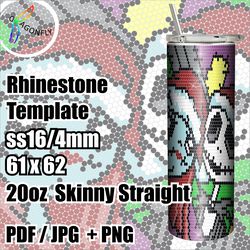 Rhinestone tumbler pattern /Nightmare Before Christmas Bling tumbler template / Tumbler wrap 9.6 x 8.5 inc /   - 226