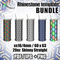 Bundle Rhinestone tumbler template / 5 designs / bling tumblers - 225