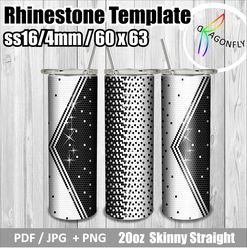Ombre Rhinestone Tumbler Pattern for 20oz / 16ss / bling Tumbler template, PNG Rhinestone Guide - 249