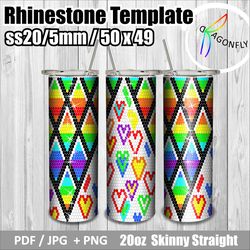 Bling Rainbow Rhinestones Tumbler Wrap Graphic by Digital Nest Egg ·  Creative Fabrica