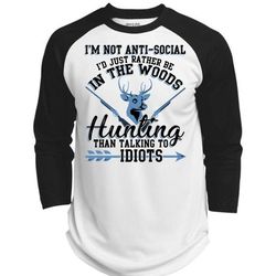 I&8217d Just Rather Be In The Woods Hunting T Shirt, Being A Hunter T Shirt, Awesome T-Shirts  (Polyester Game Baseball