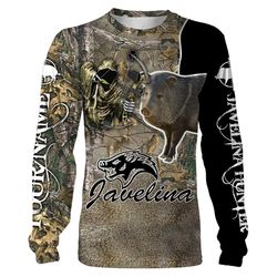 Javelina hunting Grim Reaper camouflage shirt custom Name 3D All over print Hoodie, Sweatshirt &8211 Personalized Huntin