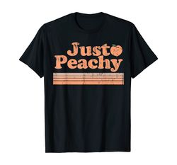 Just Peachy Retro 70S Georgia Peaches Summer Fruit T-Shirt
