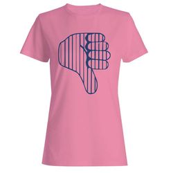 New York Yankees Pinstripes Thumbs Down Woman&8217s T-Shirt