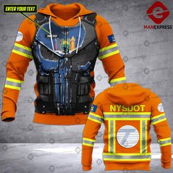 Pdt2404 Customized Nysdot &8211 New York State Department Of Transportation 3D Safety All-over Pullover Hoodie Print Uni