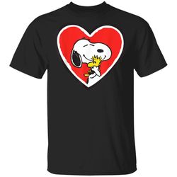 Peanuts Valentine Snoopy Heart Patch G500 Gildan 5.3 oz. T-Shirt