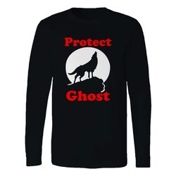 Protect Ghost Game Of Thrones Jon Snow&8217s Direwolf Parody Long Sleeve T-Shirt Tee