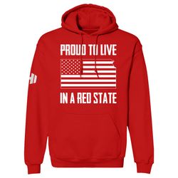 Proud To Live In A Red State &8211 Kansas Hoodie