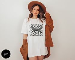 Vintage Folklore Fox Tshirt, Cottagecore Aesthetic Shirt, Linoprint T-Shirt, Wildlife Tee, Forest Animal Shirt
