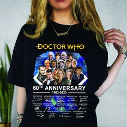 Doctor Who 60th Anniversary 1963 - 2023 Signature Thank You For The Memories T-Shirt, Movie Series Shirt