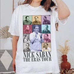 Vintage Nick Saban The Eras Tour Shirt, Shirt, Football shirt, Classic 90s Graphic Tee, Unisex, Vintage Bootleg