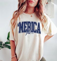 Merica Yall, America Tee, Fourth of July Shirt T-Shirt, USA shirt, Summer BBQ t-shirt, 4th of July, 1776 Tee, Womens