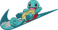 Squirtle Nike embroidery design, Pokemon embroidery, embroidery file, anime design, anime shirt, Digital download