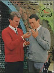 Knitting Pattern Mens Garments Patons 680 Vintage