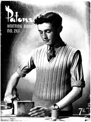 Knitting Pattern Boys Jumpers Patons 261 Vintage
