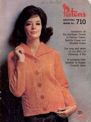 Knitting Pattern Cardigans and Sweaters Patons 710 Vintage