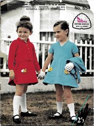 Knitting Pattern for Children Patons Book 654 Vintage