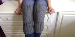 Knee Pads Large Sizes up to 23 inches at the Knee Knitted Handmade