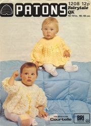 Vintage Knitting Pattern for Baby Patons 1208 Angel Cookie