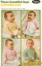 Vintage Coat Jacket Dress Knitting and Crochet Pattern for Baby Patons 394 Those Beautiful Days
