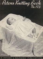 Vintage Coat Dress Knitting Pattern for Baby Patons 173 Vintage Baby Knits