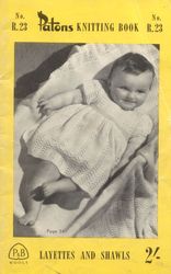 Vintage Coat Dress Knitting Pattern for Baby Patons R.23 Baby Book