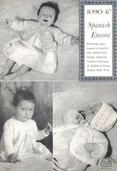 Vintage Coat Etc Knitting Pattern for Baby Patons 1090 Spanish Encore