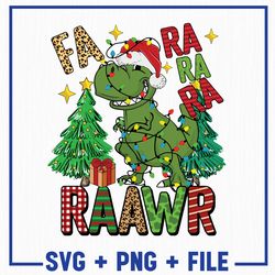 Fa Raawr Christmas Svg, Christmas Dinosaur Svg, Christmas Dinosaur Png, Merry Christmas Svg, Merry Christmas Png
