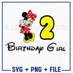 Minnie Mouse Svg, Birthday Girl Svg, Minnie Mouse Png, Mickey Minnie Svg