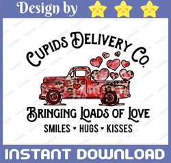 Cupid Delivery Bringing Loads of Love, Happy Valentine, Valentine's Day, Love Truck, Cupid Truck Gift Digital PNG