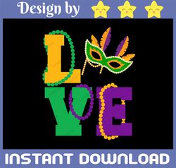 Love Mardi Gras Mask Svg, Festival PNG, Carnival SVG, Cut File, Digital download PNG, LOVE letter PNG,