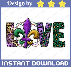 Love Mardi Gras PNG File, Louisiana Mardi Gras Png File, Crawfish Png, Mardi Gras PNG, Sublimation Design,Digital Downlo