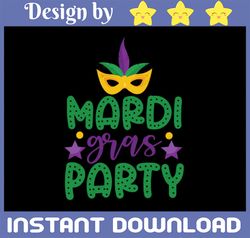 Mardi Gras Party SVG, Party PNG, Festival PNG, Fat Tuesday PNG, Graphic Design, Printable