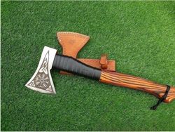 Custom-Made Vikings Nordic Battle Axe in Carbon Steel - Perfect Anniversary Gift