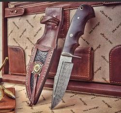 Premium Handcrafted Damascus Knives for Men - Ideal Gifts: Hunting, Fixed Blade, Gut Hook, Ka-bar