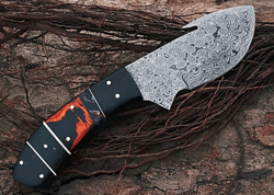 exquisite handmade damascus knives: ideal gifts for men - hunting, fixed blade, gut hook, ka-bar mastery
