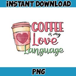 Valentine Coffee Png, Valentine Coffee Png, Valentine Drinks Png, Latte Drink Png, XOXO Png, Coffee Lover (1)