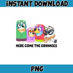 Bluey Here Come The Grannies Png, Bluey Family Matching Png, Bluey Png, Bluey Friends Png, Bluey Birthday Png