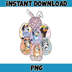 Cartoon Bluey Easter Png, Bluey Family Matching Png, Bluey Png, Bluey Friends Png, Bluey Birthday Png