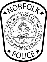 NORFOLK POLICE DEPARTMENT PATCH VECTOR FILE Black white vector outline or line art file