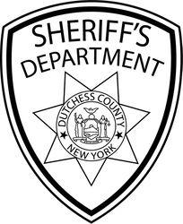 DUTCHESS COUNTY SHERIFF LAW ENFORCEMENT PATCH VECTOR FILE Black white vector outline or line art file