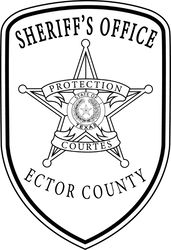 ECTOR COUNTY SHERIFF,S OFFICE LAW ENFORCEMENT PATCH VECTOR FILE Black white vector outline or line art file