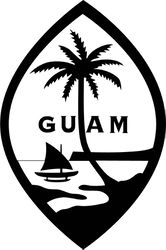 Seal of Guam vector file Black white vector outline or line art file
