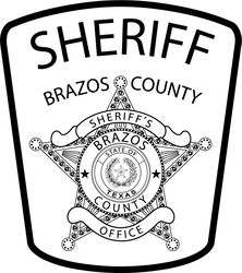 BRAZOS COUNTY SHERIFF,S OFFICE LAW ENFORCEMENT PATCH VECTOR SVG FILE Black white vector outline or line art file