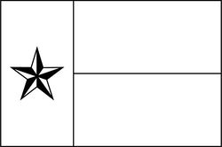 Flag of Dallas County,Texas vector file Black white vector outline or line art file