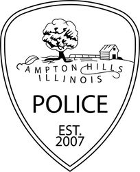 ILLINOIS Campton Hills Police patch vector file Black white vector outline or line art file